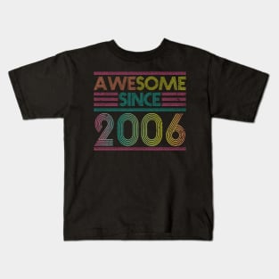 Awesome Since 2006 // Funny & Colorful 2006 Birthday Kids T-Shirt